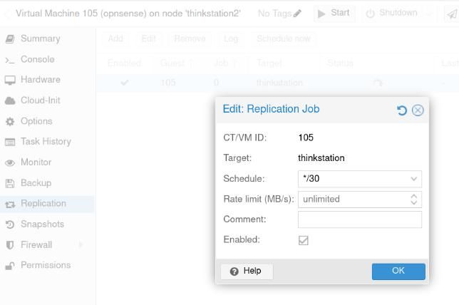 example replication job